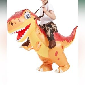 Inflatable Dinosaur Ride-On Costume for Kids